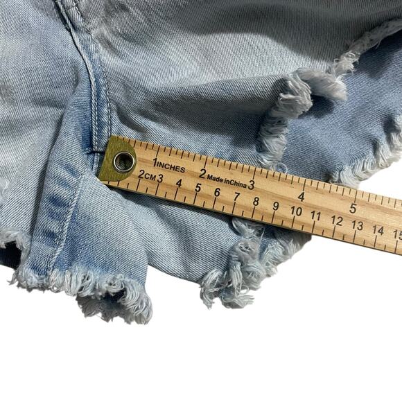 Rewash Womens Denim Jean Shorts Size 4 The Girlfriend Stretch Zip Fly Light Wash - Picture 9 of 10